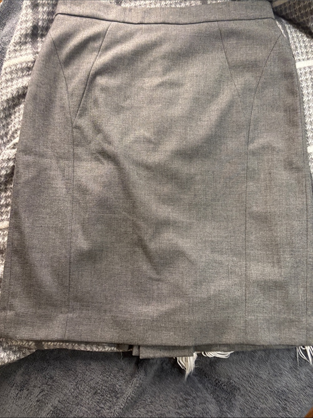 Ann Taylor Gray Tailored Pencil Skirt